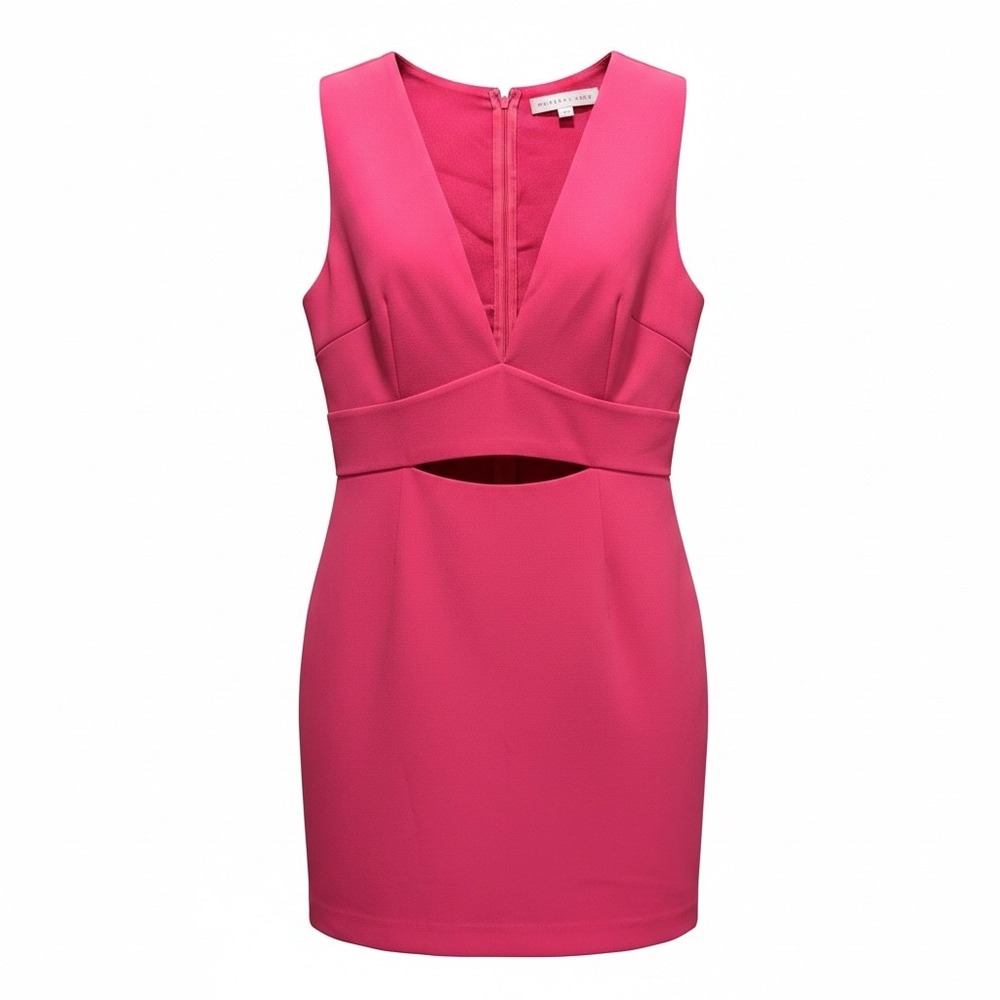 #103‎ Endless Rose Mini Dress Women Size M Pink V-Neck Cutout Sleeveless